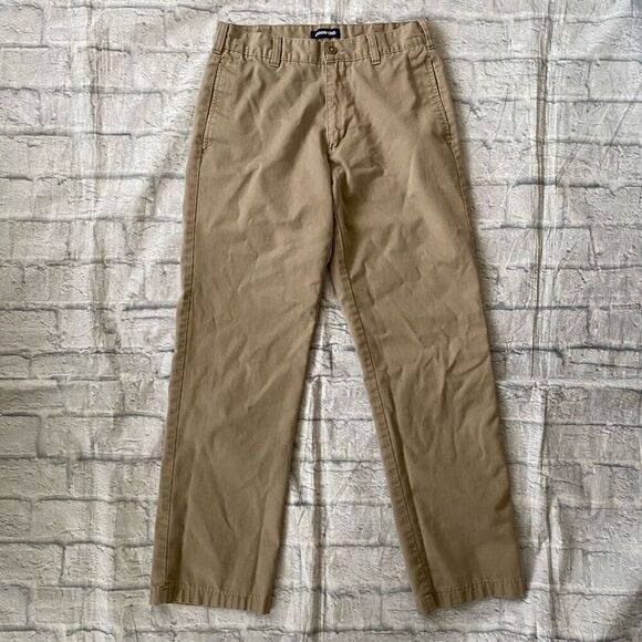 Lands End men 30/30 cotton blend flat front tan chinos - Picture 1 of 11